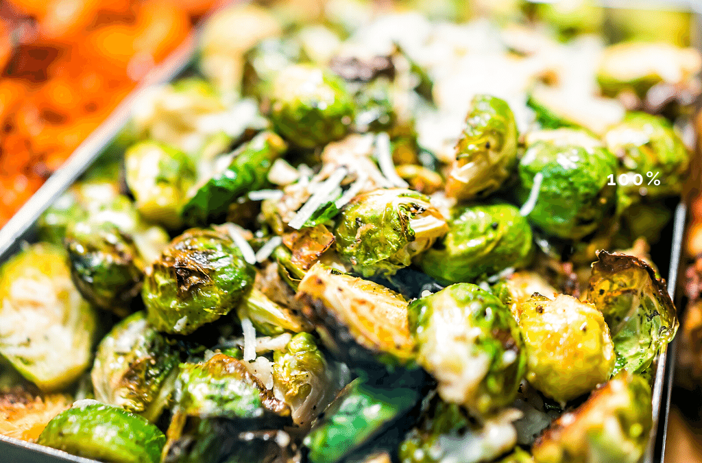 Garlic Lemon Roasted Brussels Sprouts